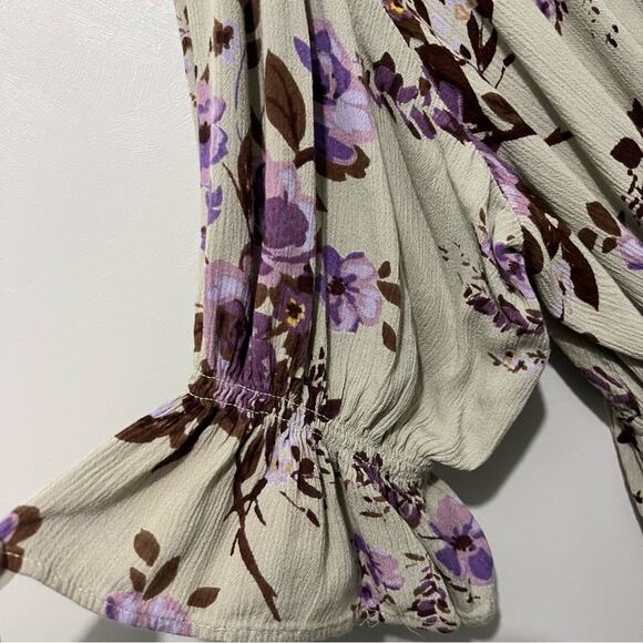 Romantic Gypsy Boho Chic Floral V-neck Tunic | Women’s Size 2X - Picture 4 of 11